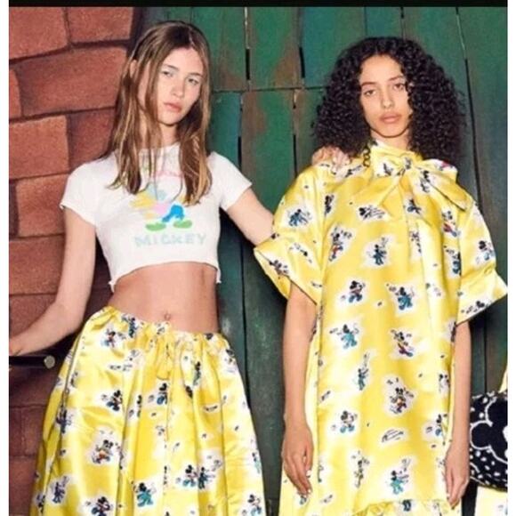 Opening Ceremony Disney Collab Womens Printed Taffeta Skirt XS Mickey Mouse - Picture 14 of 16